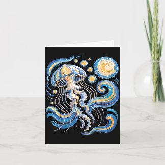 Starry night van gogh jellyfish scuba diving surf karte