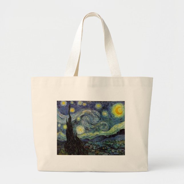 Starry Night - van Gogh Jumbo Stoffbeutel (Vorne)