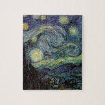Starry Night - van Gogh Puzzle<br><div class="desc">Von der Nackenleuchte des Bergarbeiters bis zu der, die er auf seinem Fenstersill nach der Szene mit Gauguin platzierte; vom Abend-Stern, den er 1875 in Corot Olive Orchard feststellte, bis hin zu dem Brief, den er seinem Bruder im August 1888 schrieb, in dem er sagte: "Irgendwann werden Sie ein Bild...</div>