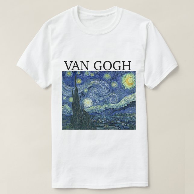 Starry Night Van Gogh T - Shirt (Design vorne)