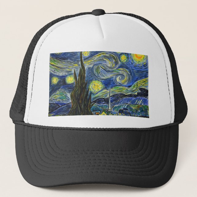 Starry Night, Van Gogh Truckerkappe (Vorderseite)