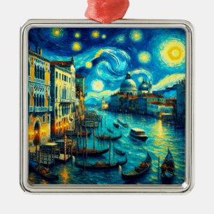 Starry Night Venice Italien Ornament Aus Metall
