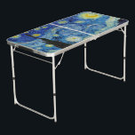 Starry Night, Vincent van Gogh Beer Pong Tisch<br><div class="desc">Vincent Willem van Gogh (30. März 1853 - 29. Juli 1890) war ein niederländischer postimpressionistischer Maler, der zu den berühmtesten und einflussreichsten Persönlichkeiten in der Geschichte der Western-Kunst zählt. In etwas mehr als einem Jahrzehnt schuf er etwa 2100 Kunstwerke, darunter etwa 860 Ölgemälde, die größtenteils aus den Jahre seines Lebens....</div>