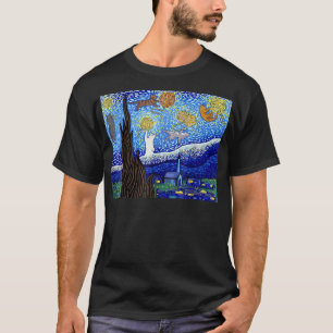 Starry Night Vincent van Gogh Berühmte Malerei Sta T-Shirt