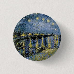 Starry Night Vincent van Gogh Button