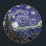 Starry Night, Vincent Van Gogh. Dartscheibe<br><div class="desc">Starry Night,  Vincent Van Gogh. Der berühmte Impressionismus der schönen Kunst.</div>