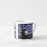 Starry Night, Vincent Van Gogh. Espressotasse<br><div class="desc">Starry Night,  Vincent Van Gogh. Der berühmte Impressionismus der schönen Kunst.</div>