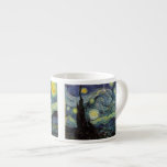 Starry Night, Vincent Van Gogh. Espressotasse<br><div class="desc">Starry Night,  Vincent Van Gogh. Der berühmte Impressionismus der schönen Kunst.</div>
