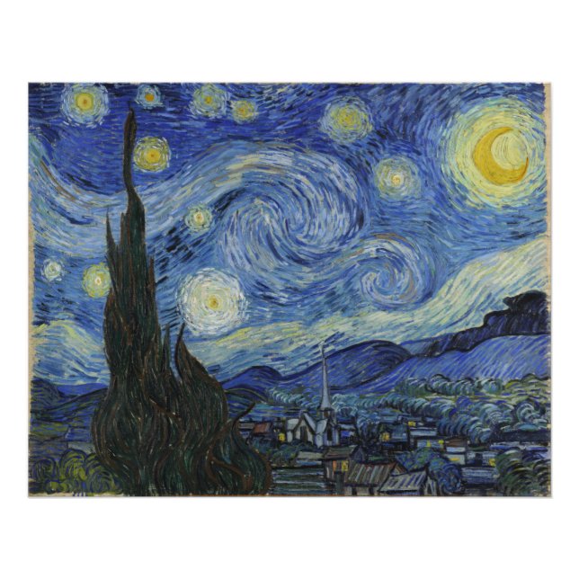 Starry Night Vincent Van Gogh Fotodruck (Vorne)