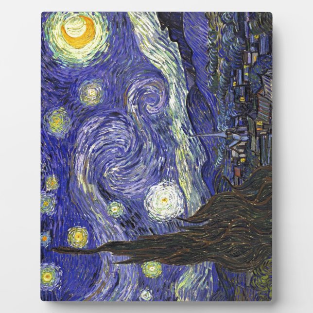 Starry Night, Vincent Van Gogh. Fotoplatte (Vorderseite)