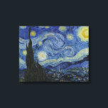 Starry Night Vincent van Gogh Gemälde Leinwanddruck<br><div class="desc">Dieses schöne, feine Kunstdesign zeigt das berühmte Bild des niederländischen postimpressionistischen Malers Vincent van Gogh "The Starry Night". In den 1880er Jahren, als er während seines bleibe am Asyl von Saint Remy bemalt wurde, stellte van Gogh die sanften Hügel und Zypressen dar, die er aus seinem Fenster sah. Er fügte...</div>