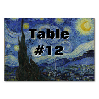 Starry Night Vincent van Gogh Gemälde Tischnummer