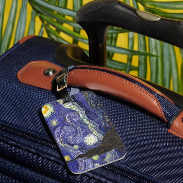 Starry Night, Vincent Van Gogh. Gepäckanhänger (Vorderseite Insitu 1)