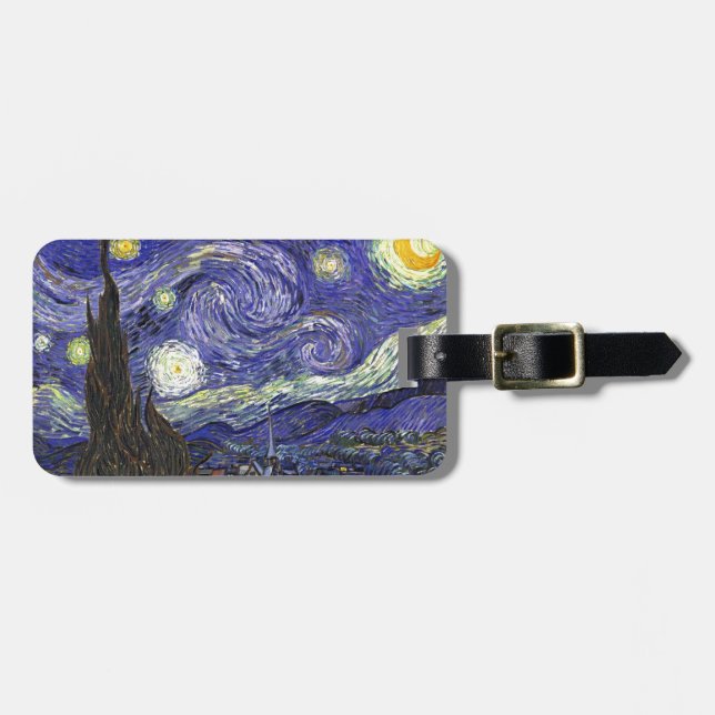 Starry Night, Vincent Van Gogh. Gepäckanhänger (Vorderseite horizontal)