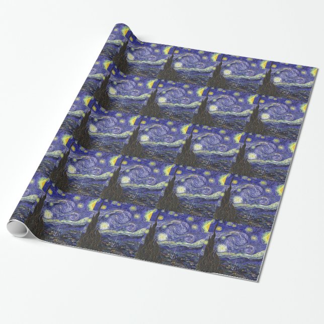 Starry Night, Vincent van Gogh-Geschenk Geschenkpapier (Ungerollt)