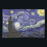 Starry Night, Vincent Van Gogh. Geschirrtuch<br><div class="desc">Starry Night,  Vincent Van Gogh. Der berühmte Impressionismus der schönen Kunst.</div>