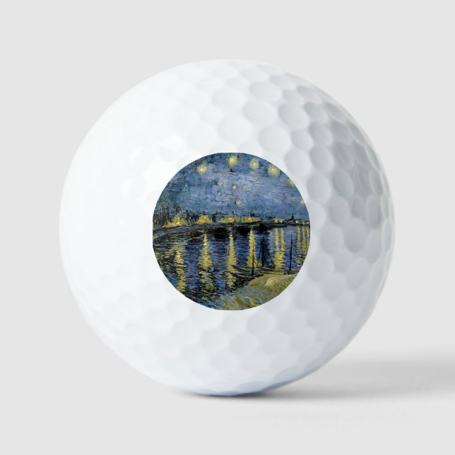 Starry Night Vincent van Gogh Golfball (Vorderseite)