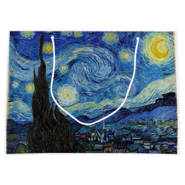 Starry Night, Vincent van Gogh Große Geschenktüte (Vorderseite)