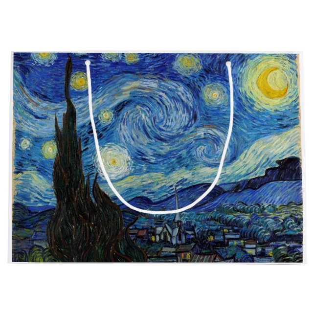 Starry Night, Vincent van Gogh Große Geschenktüte (Vorderseite)
