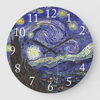 Starry Night, Vincent Van Gogh. Große Wanduhr