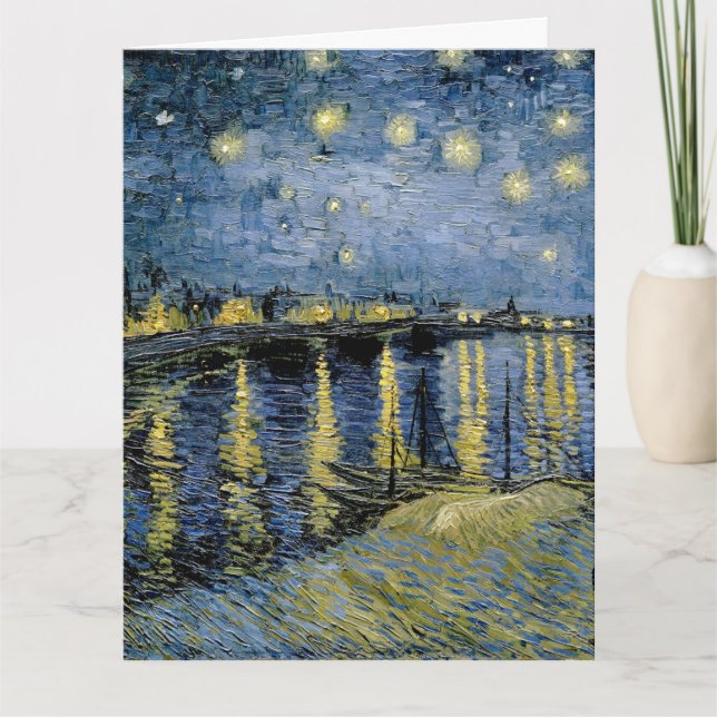 Starry Night Vincent van Gogh Karte (Vorderseite)