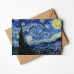 Starry Night | Vincent van Gogh Karte<br><div class="desc">Starry Night (1889) von dem niederländischen Künstler Vincent Van Gogh. Original Artwork ist ein Öl auf der Leinwand,  das einen kraftvollen postimpressionistischen Nachthimmel in launischen Blau- und Gelbtönen darstellt. Verwenden Sie die Entwurfstools,  um einen benutzerdefinierten Text hinzuzufügen oder das Bild zu personalisieren.</div>