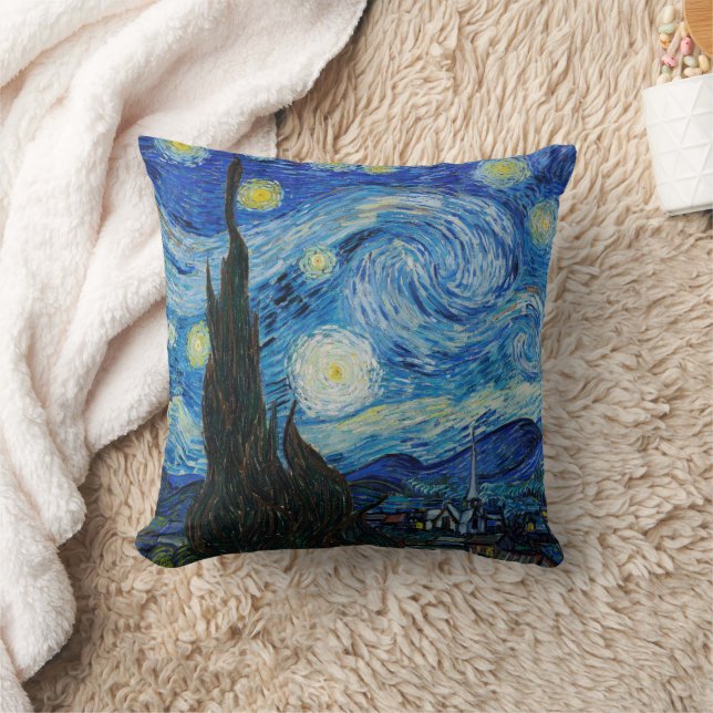 Starry Night Vincent Van Gogh Kissen (Decke)