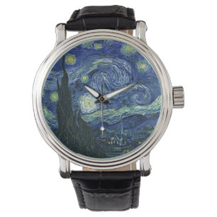 Starry Night Vincent van Gogh Kunstmalerei Armbanduhr