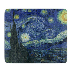 Starry Night Vincent van Gogh Kunstmalerei Cu Schneidebrett