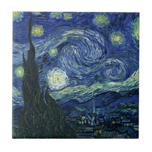 Starry Night Vincent van Gogh Kunstmalerei Fliese