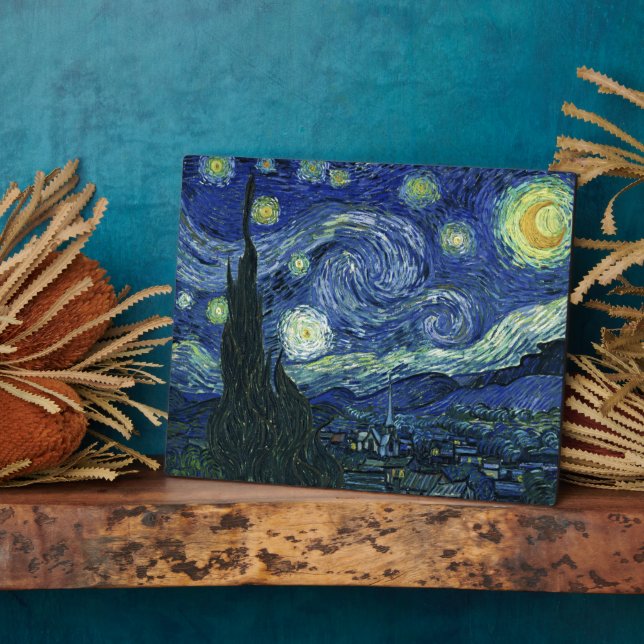 Starry Night Vincent van Gogh Kunstmalerei Fotoplatte (Seite)