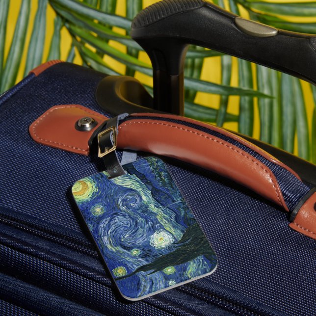 Starry Night Vincent van Gogh Kunstmalerei Gepäckanhänger (Vorderseite Insitu 1)