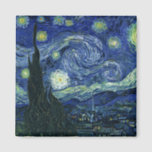 Starry Night Vincent van Gogh Kunstmalerei Magnet<br><div class="desc">Vincent van Gogh (Niederländisch, 1853 - 1890) Starry Night, 1889, Oil on Leinwand Ungerahmt: 73 × 92 cm (28, 7 × 36, 2 in) Dieses Bild zeigt den Blick von der Ostseite des Van Gogh-Asylzimmers in Saint-Rémy-de-Provence ce, er fügte ein idealisiertes Dorf hinzu. Seit 1941 ist es in der ständigen...</div>