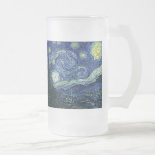 Starry Night Vincent van Gogh Kunstmalerei Mattglas Bierglas
