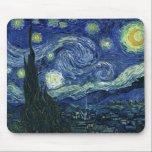 Starry Night Vincent van Gogh Kunstmalerei Mousepad<br><div class="desc">Vincent van Gogh (Niederländisch, 1853 - 1890) Starry Night, 1889, Oil on Leinwand Ungerahmt: 73 × 92 cm (28, 7 × 36, 2 in) Dieses Gemälde zeigt den Blick von der Ostseite des van Gogh's Asylzimmer in Saint-Rémy-de-Provence, fügte er ein idealisiertes Dorf. Seit 1941 ist es in der ständigen Sammlung...</div>