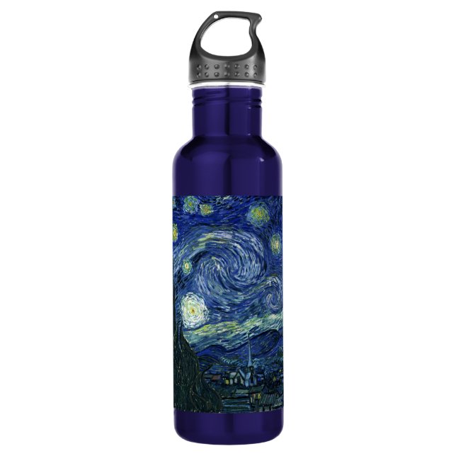 Starry Night Vincent van Gogh Kunstmalerei Trinkflasche (Vorderseite)