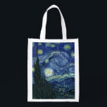Starry Night Vincent van Gogh Kunstmalerei Wiederverwendbare Einkaufstasche<br><div class="desc">Vincent van Gogh (Niederländisch, 1853 - 1890) Starry Night, 1889, Oil on Leinwand Ungerahmt: 73 × 92 cm (28, 7 × 36, 2 in) Dieses Bild zeigt den Blick von der Ostseite des Van Gogh-Asylzimmers in Saint-Rémy-de-Provence ce, er fügte ein idealisiertes Dorf hinzu. Seit 1941 ist es in der ständigen...</div>