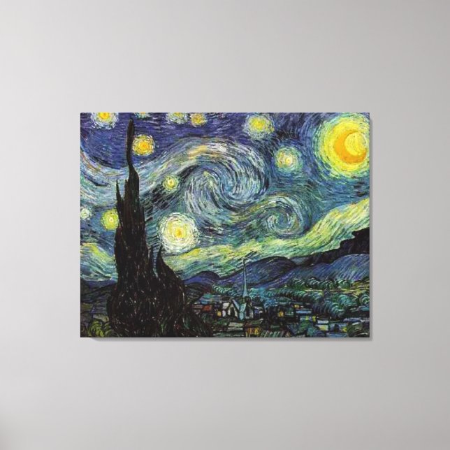 Starry Night, Vincent van Gogh Leinwanddruck (Vorderseite)