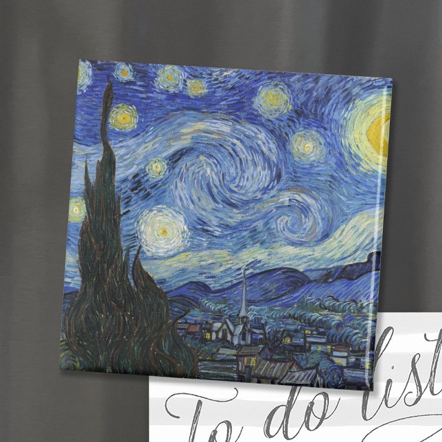 Starry Night | Vincent Van Gogh Magnet (Von Creator hochgeladen)