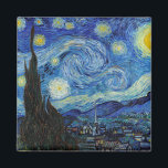 Starry Night, Vincent van Gogh Magnet<br><div class="desc">Vincent Willem van Gogh (30. März 1853 - 29. Juli 1890) war ein niederländischer postimpressionistischer Maler, der zu den berühmtesten und einflussreichsten Persönlichkeiten in der Geschichte der Western-Kunst zählt. In etwas mehr als einem Jahrzehnt schuf er etwa 2100 Kunstwerke, darunter etwa 860 Ölgemälde, die größtenteils aus den Jahre seines Lebens....</div>