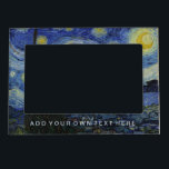 Starry Night Vincent van Gogh Magnetischer Bilderrahmen<br><div class="desc">Dieses schöne, feine Kunstdesign zeigt das berühmte Bild des niederländischen postimpressionistischen Malers Vincent van Gogh "The Starry Night". Während seines am Asyl von Saint Remy in den 1880er Jahren malte van Gogh die sanften Hügel und Zypressenbäume, die er aus seinem Fenster sah. Er fügte auch das Dorf hinzu, das er...</div>
