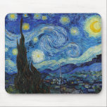 Starry Night, Vincent van Gogh Mousepad<br><div class="desc">Vincent Willem van Gogh (30. März 1853 - 29. Juli 1890) war ein niederländischer postimpressionistischer Maler, der zu den berühmtesten und einflussreichsten Persönlichkeiten in der Geschichte der Western-Kunst zählt. In etwas mehr als einem Jahrzehnt schuf er etwa 2100 Kunstwerke, darunter etwa 860 Ölgemälde, die größtenteils aus den Jahre seines Lebens....</div>
