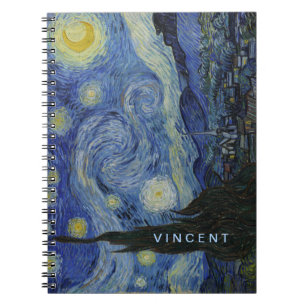 Starry Night Vincent van Gogh Notizblock
