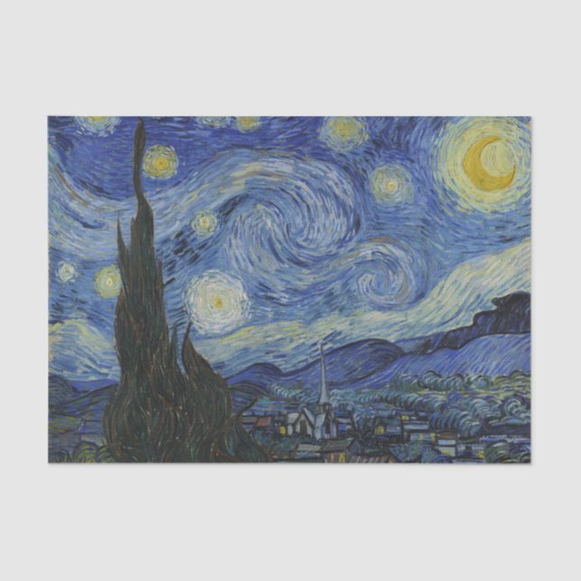 Starry Night Vincent van Gogh Seidenpapier (Vorderseite)