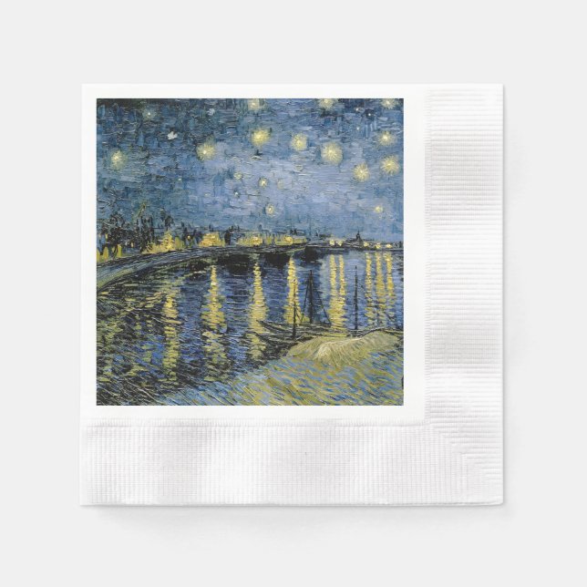 Starry Night Vincent van Gogh Serviette (Vorderseite)