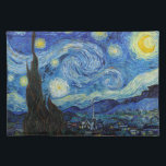 Starry Night, Vincent van Gogh Stofftischset<br><div class="desc">Vincent Willem van Gogh (30. März 1853 - 29. Juli 1890) war ein niederländischer postimpressionistischer Maler, der zu den berühmtesten und einflussreichsten Persönlichkeiten in der Geschichte der Western-Kunst zählt. In etwas mehr als einem Jahrzehnt schuf er etwa 2100 Kunstwerke, darunter etwa 860 Ölgemälde, die größtenteils aus den Jahre seines Lebens....</div>