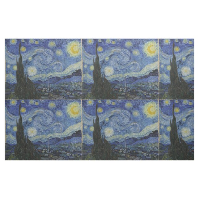 Starry Night Vincent van Gogh Tiled Stoff (Yard (91,4 cm))
