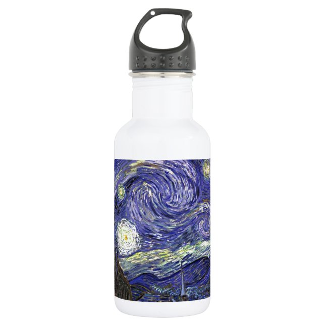 Starry Night, Vincent Van Gogh. Trinkflasche (Vorderseite)