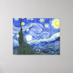 Starry Night ~ Vincent van Gogh ~ Triptych Leinwanddruck<br><div class="desc">Die Starry Night ~ Vincent van Gogh ~ Fine Art Leinwand ~ Triptych. Die Starry Night (Niederländisch: De sterrennacht) ist ein Gemälde des niederländischen Post-Impressionisten Vincent van Gogh. Das Bild zeigt den Blick abends außerhalb seines Sanitärraums,  obwohl es tagsüber aus dem Gedächtnis gemalt wurde.</div>