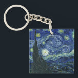Starry Night Vincent van Gogh Vintage Malerei Art Schlüsselanhänger<br><div class="desc">Vincent van Gogh (Niederländisch, 1853 - 1890) Starry Night, 1889, Oil on Leinwand Ungerahmt: 73 × 92 cm (28, 7 × 36, 2 in) Dieses Bild zeigt den Blick von der Ostseite des Van Gogh-Asylzimmers in Saint-Rémy-de-Provence ce, er fügte ein idealisiertes Dorf hinzu. Seit 1941 ist es in der ständigen...</div>